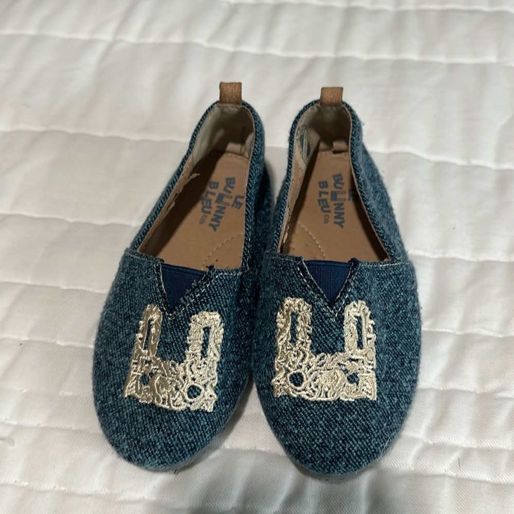 Le Bunny Bleu Denim Bunny Flats Toddler Sz 9.5 Discontinued